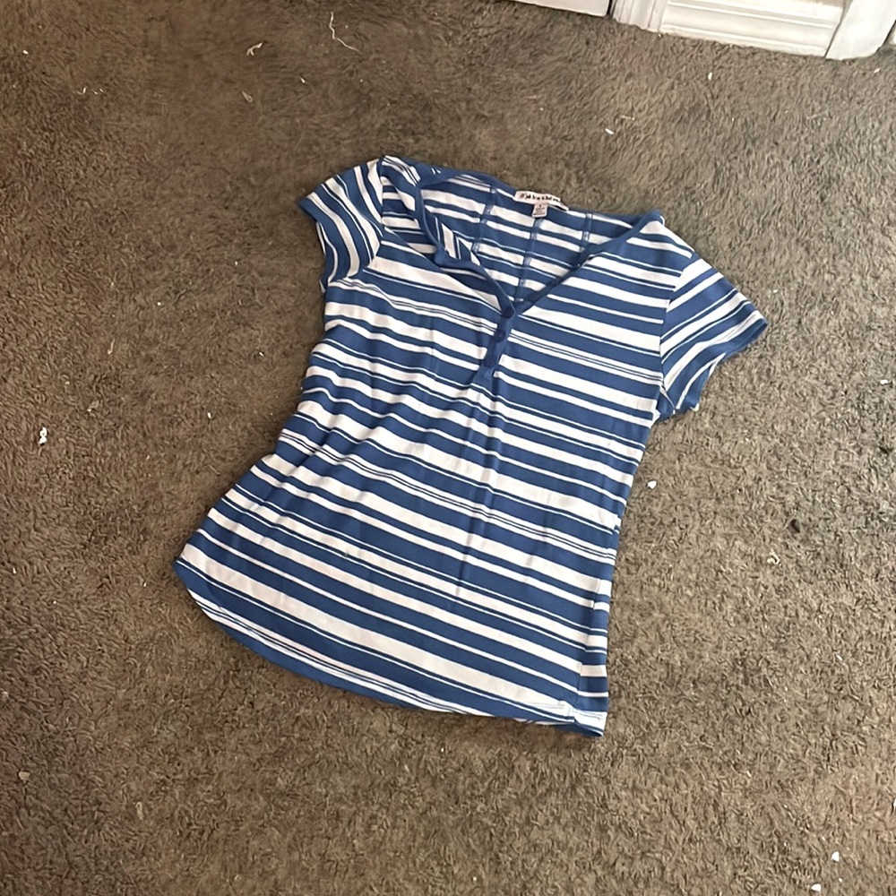 Blue striped shirt